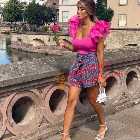 BLOGGERS FAV ZARA ORGANZA SLEEVES KNIT TOP - Picture 4 of 11